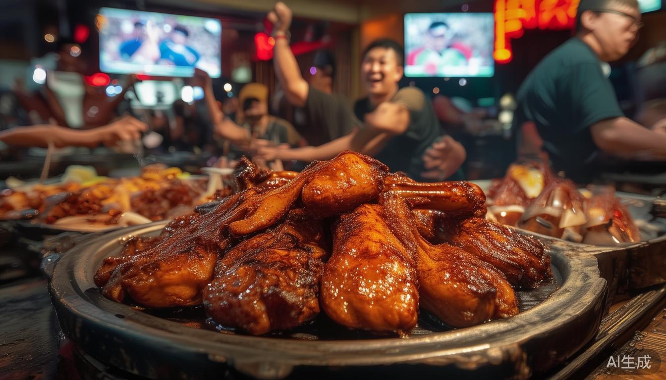 除了运动娱乐，鸭脖作为中国传统美食的一部分，以其独